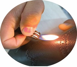 test the leather with Fire 02
