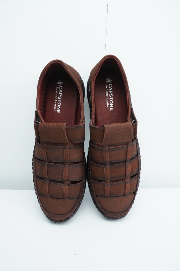 Leather Sacchi Shoe Chocolate Color (Code-102) - Image 2