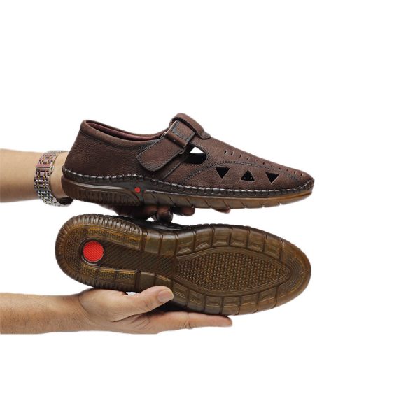 Leather Crapsole Sacchi Shoe Chocolate Color