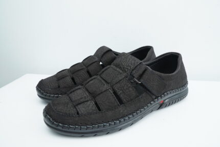 Leather Sacchi Shoe Black Color (Code-101)